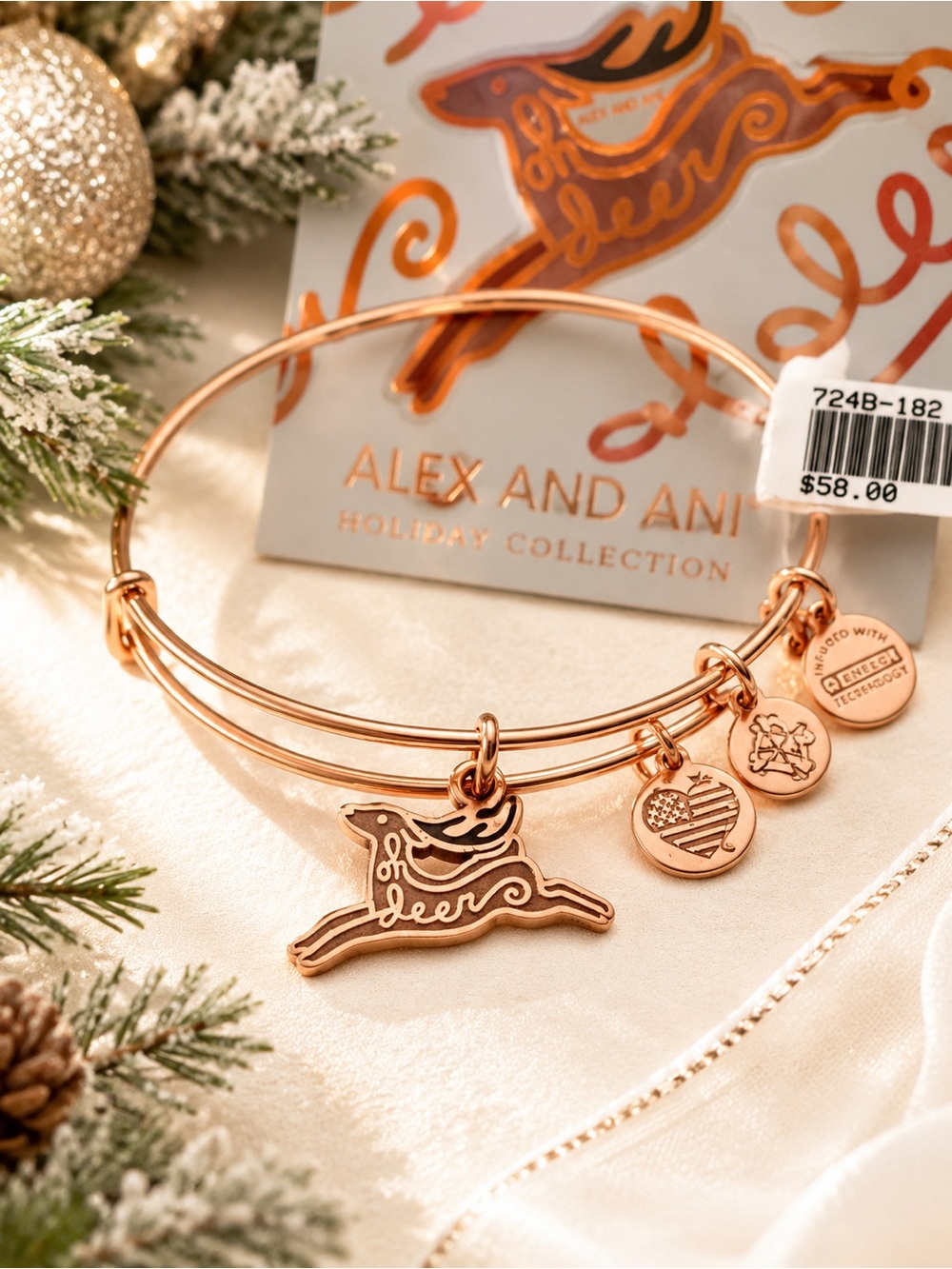 🎄 Alex and Ani “Oh Deer” Holiday Collection Expandable Bracelet
